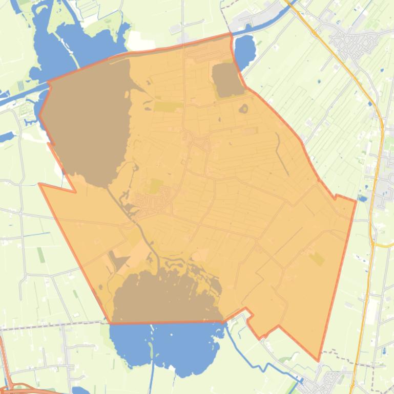 Kaart van de woonplaats Eastermar.