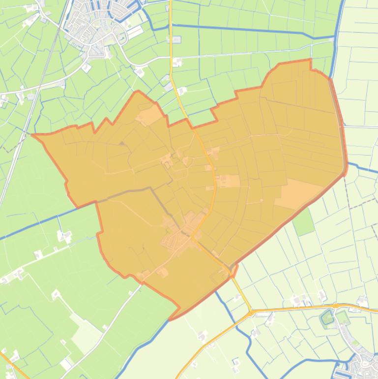 Kaart van de woonplaats Easterwierrum.