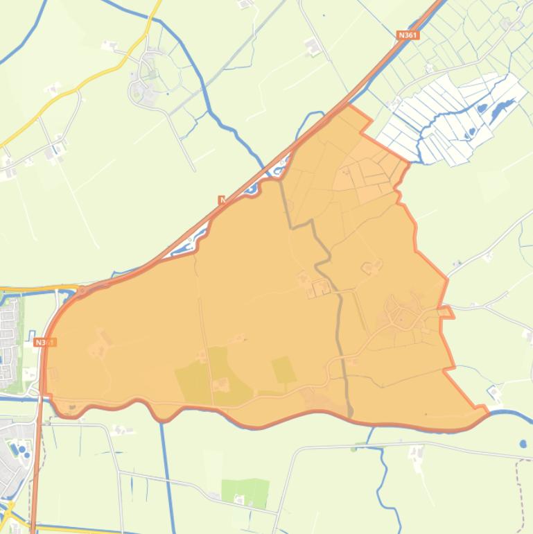 Kaart van de woonplaats Eastrum.