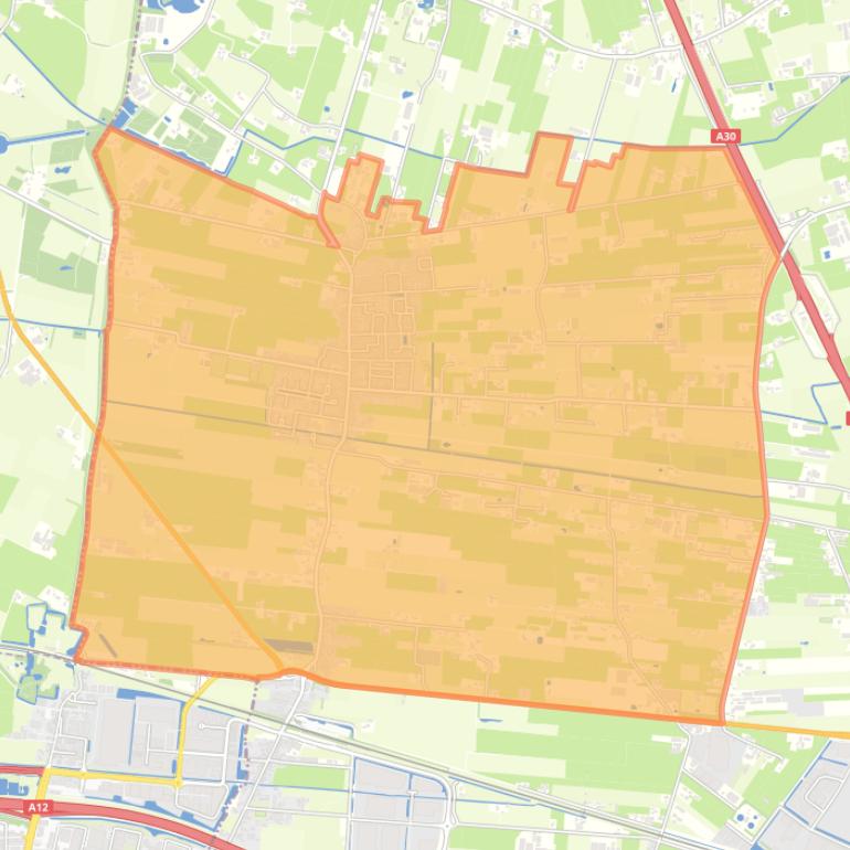 Kaart van de woonplaats Ederveen.