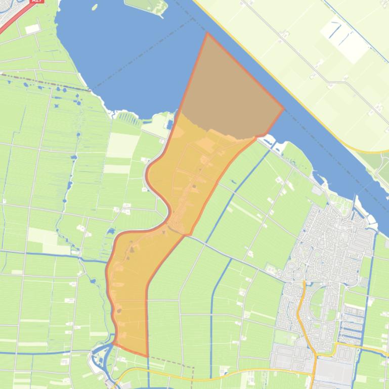 Kaart van de woonplaats Eemdijk.