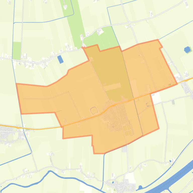 Kaart van de woonplaats Eethen.