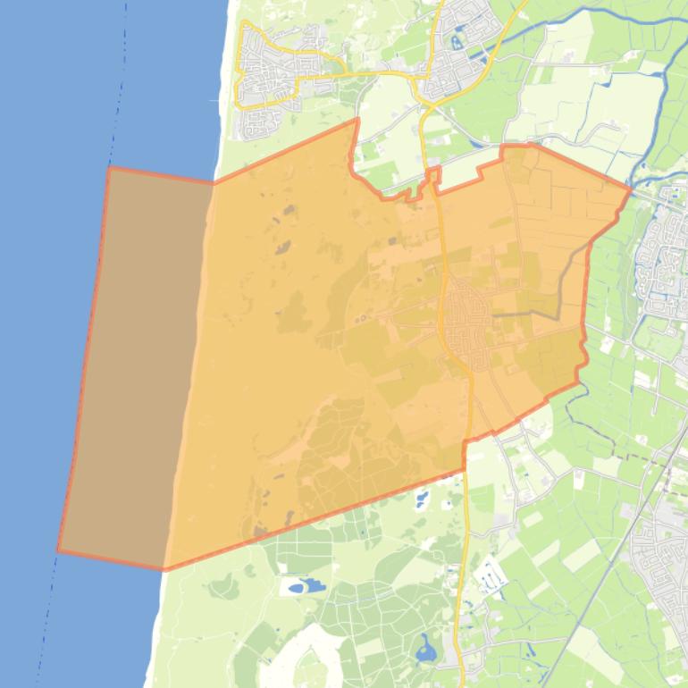 Kaart van de woonplaats Egmond-Binnen.