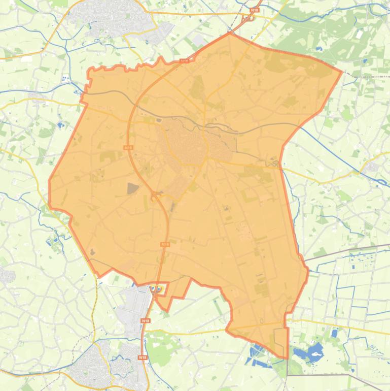 Kaart van de woonplaats Eibergen.