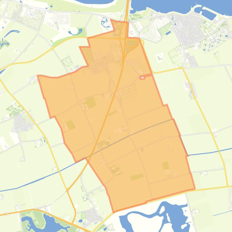 Kaart van de woonplaats Ellemeet.