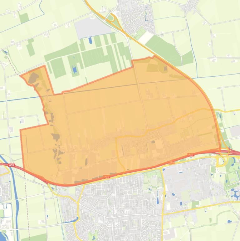 Kaart van de woonplaats Elshout.