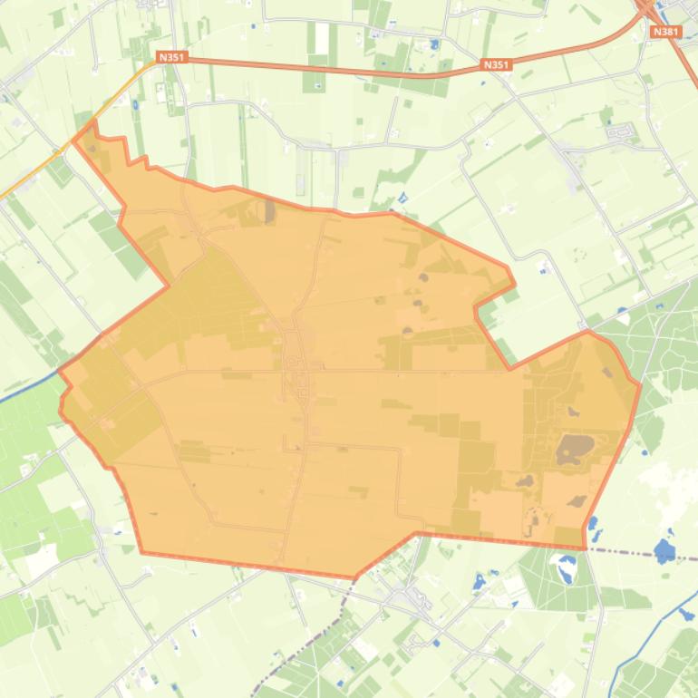 Kaart van de woonplaats Elsloo.