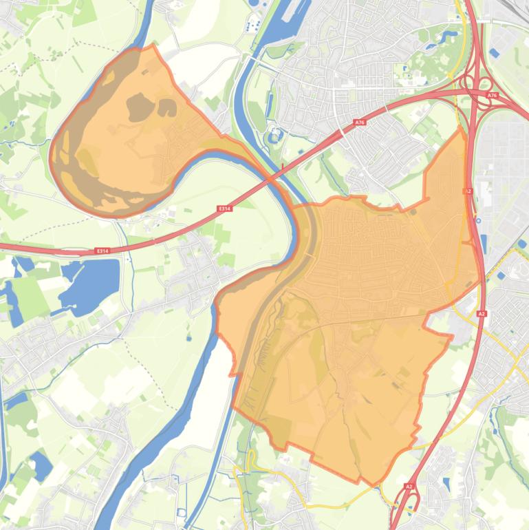 Kaart van de woonplaats Elsloo.