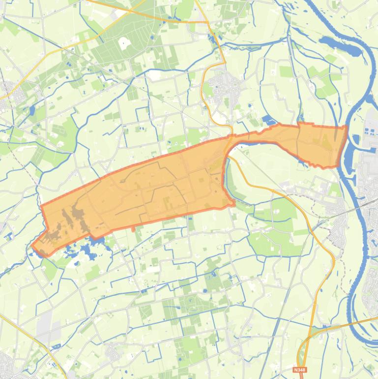 Kaart van de woonplaats Empe.