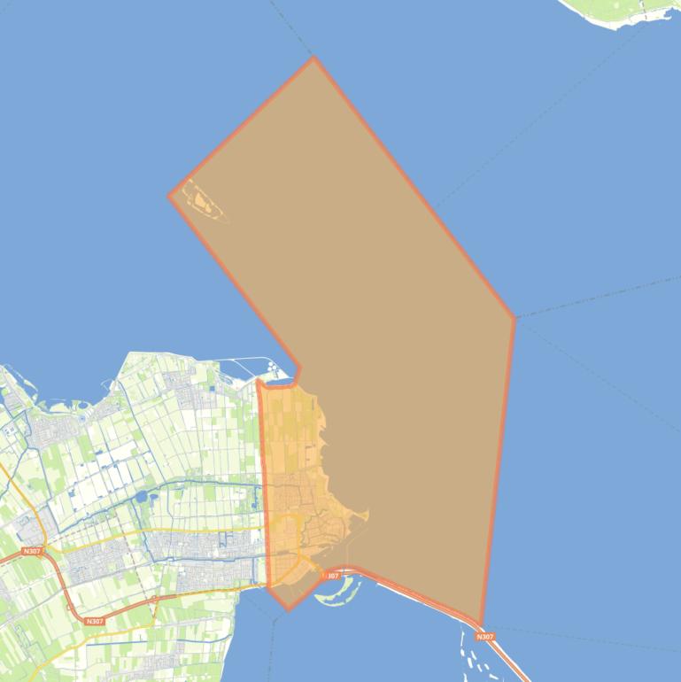 Kaart van de woonplaats Enkhuizen.