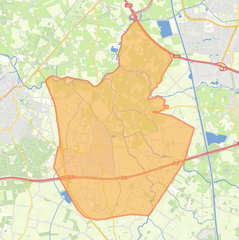 Kaart van de woonplaats Enter.