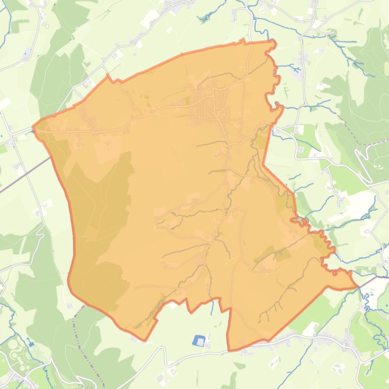 Kaart van de woonplaats Epen.