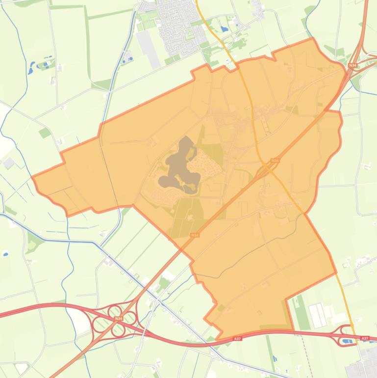 Kaart van de woonplaats Erm.