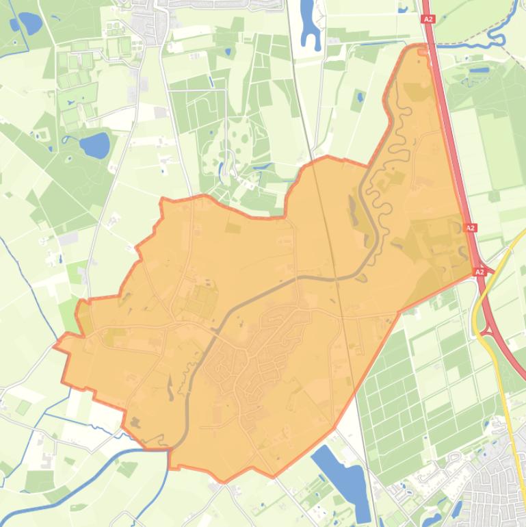 Kaart van de woonplaats Esch.