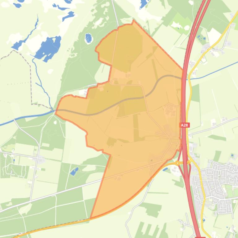 Kaart van de woonplaats Eursinge.