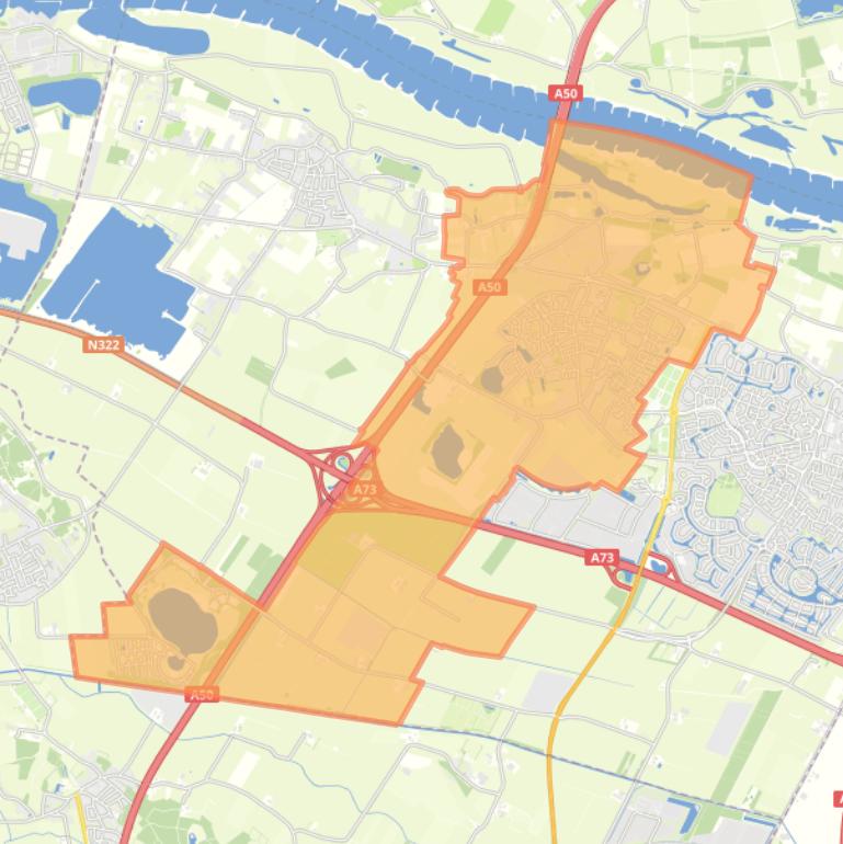 Kaart van de woonplaats Ewijk.