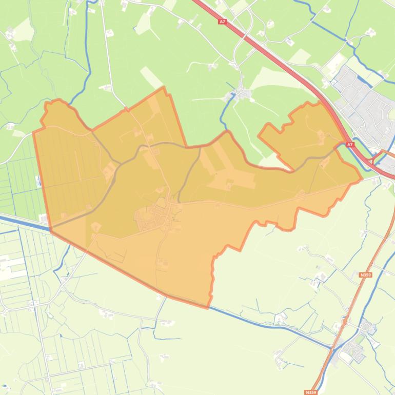 Kaart van de woonplaats Exmorra.