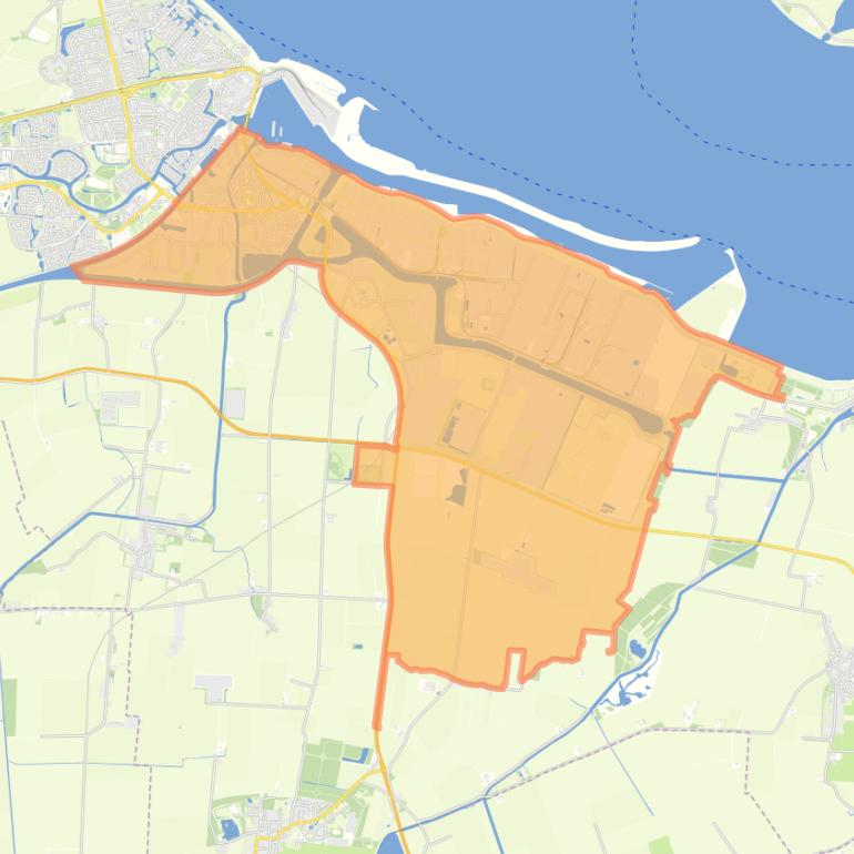 Kaart van de woonplaats Farmsum.