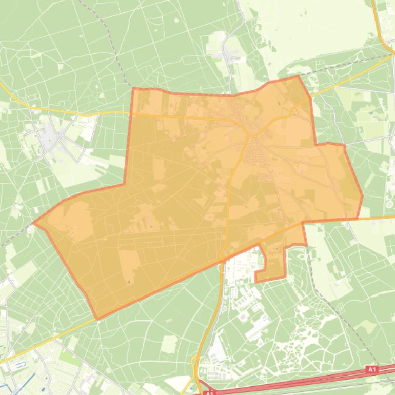 Kaart van de woonplaats Garderen.