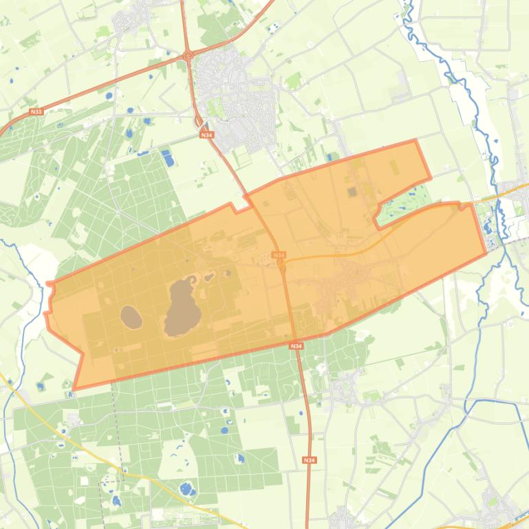 Kaart van de woonplaats Gasselte.