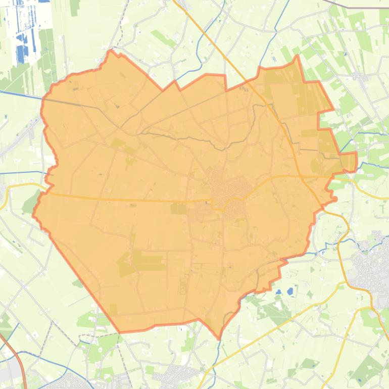 Kaart van de woonplaats Geesteren.