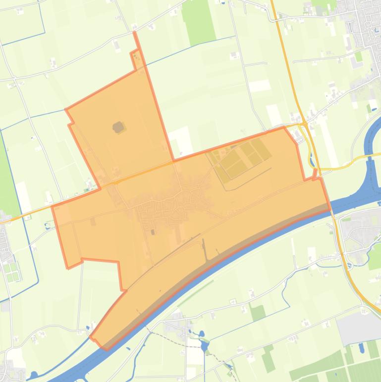 Kaart van de woonplaats Genderen.