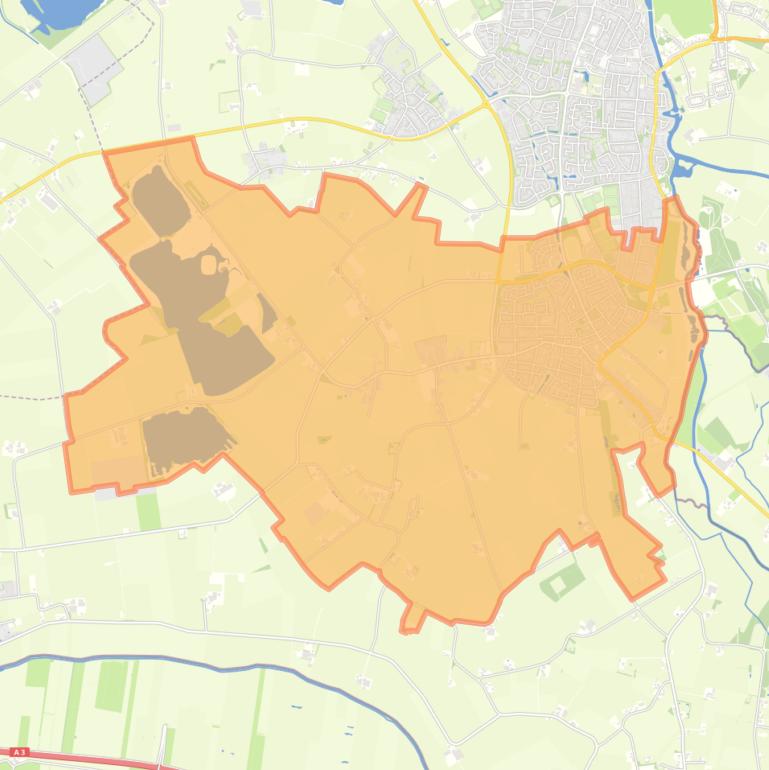 Kaart van de woonplaats Gendringen.