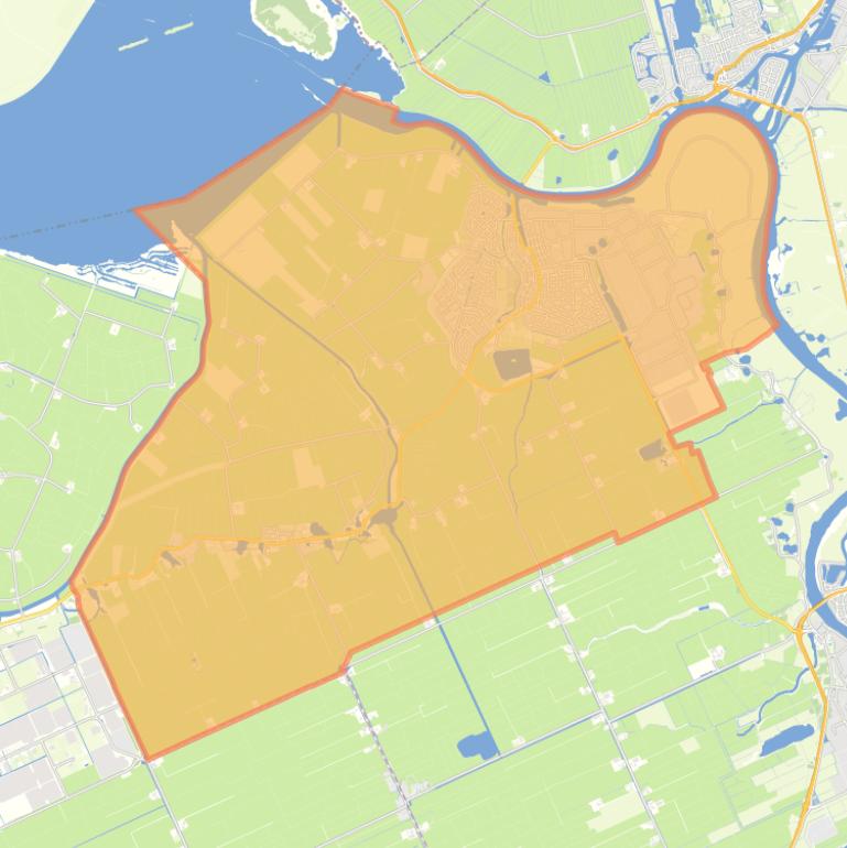 Kaart van de woonplaats Genemuiden.