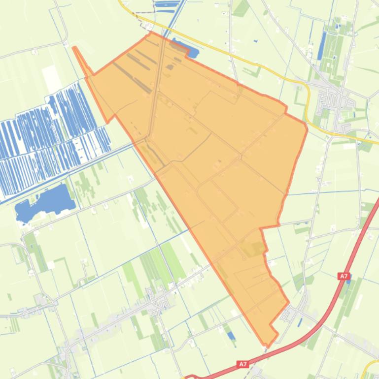 Kaart van de woonplaats Gersloot.