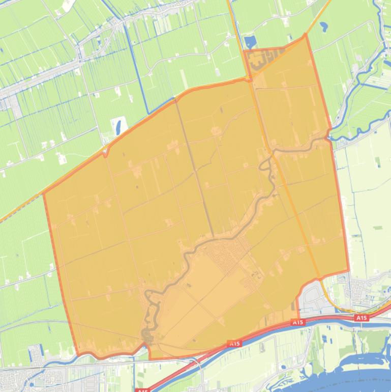 Kaart van de woonplaats Giessenburg.