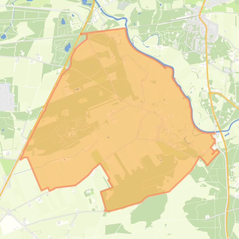 Kaart van de woonplaats Giethmen.