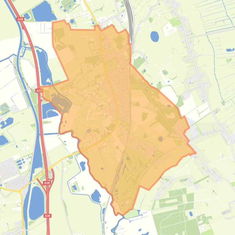 Kaart van de woonplaats Glimmen.