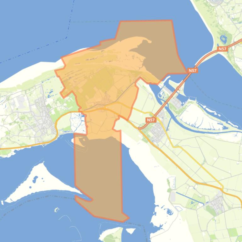 Kaart van de woonplaats Goedereede.