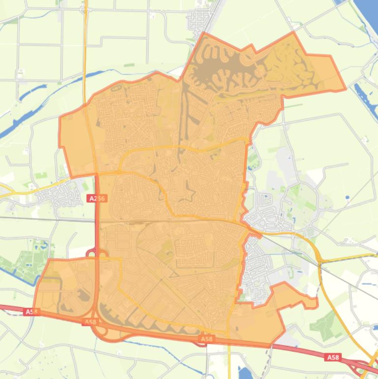 Kaart van de woonplaats Goes.