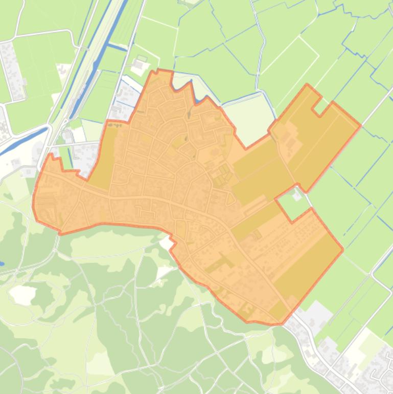 Kaart van de woonplaats Groet.