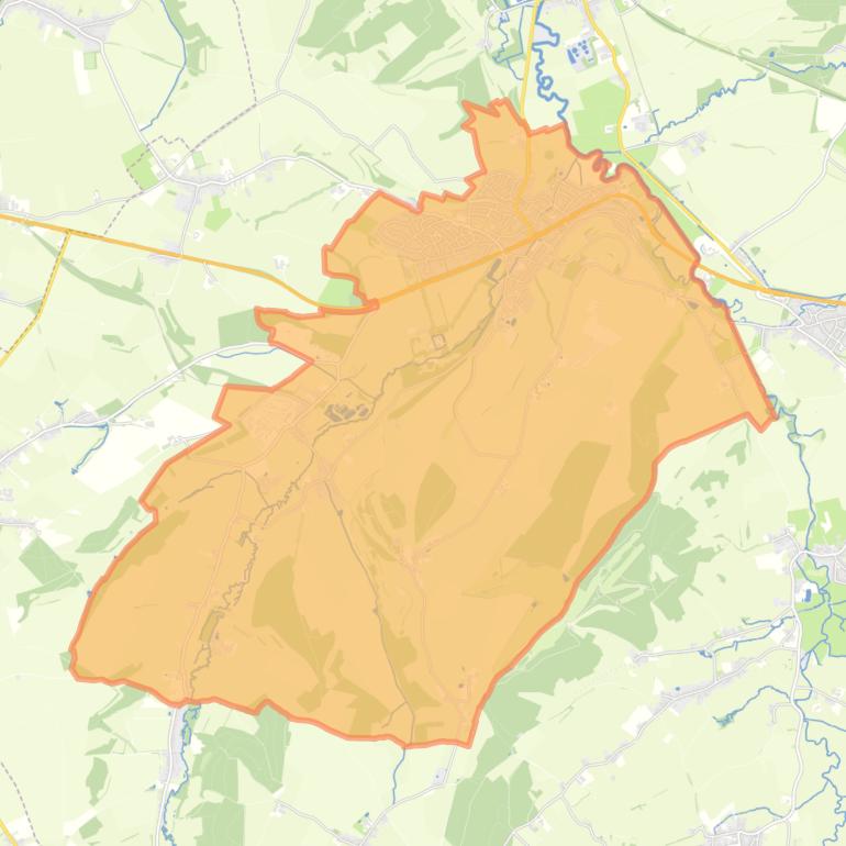 Kaart van de woonplaats Gulpen.