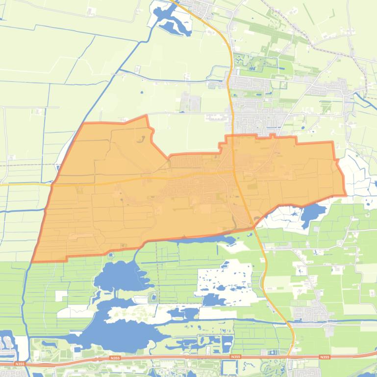 Kaart van de woonplaats Gytsjerk.