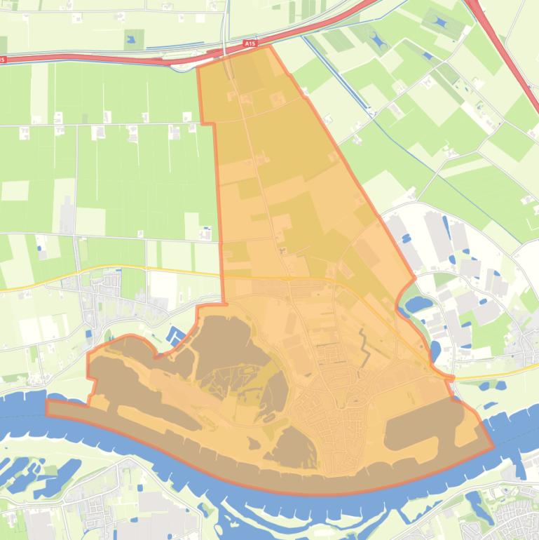 Kaart van de woonplaats Haaften.