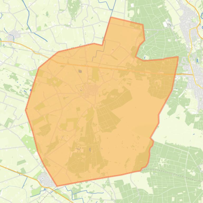 Kaart van de woonplaats Haarle.