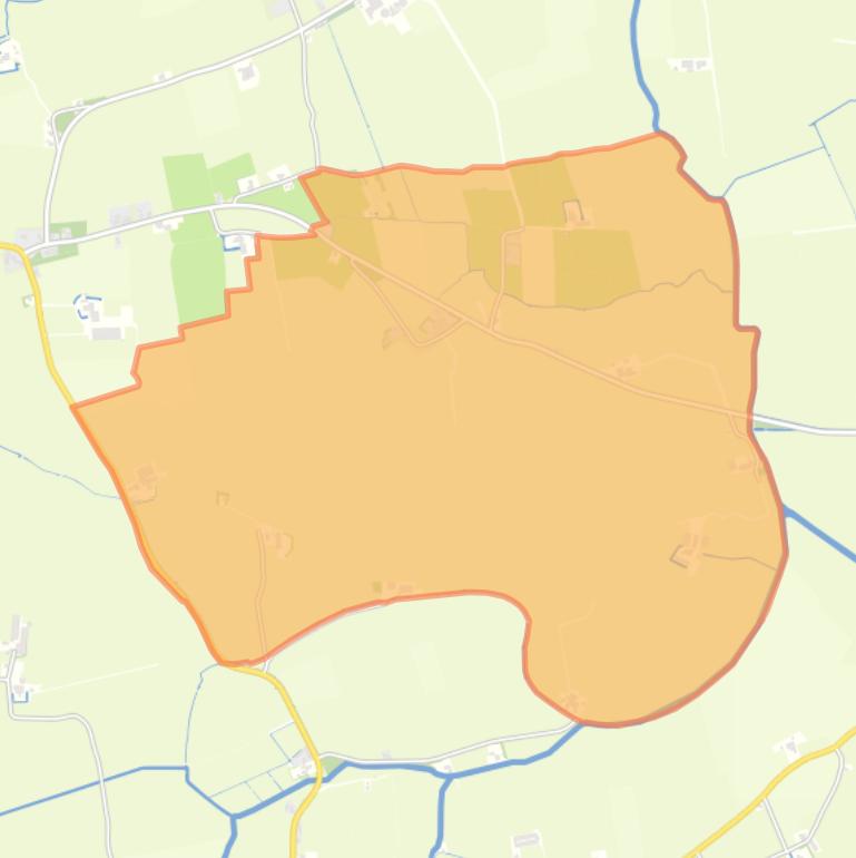 Kaart van de woonplaats Hantumerútbuorren.