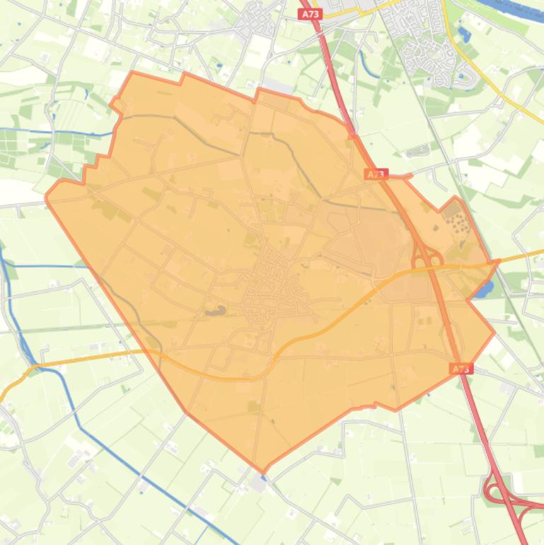 Kaart van de woonplaats Haps.