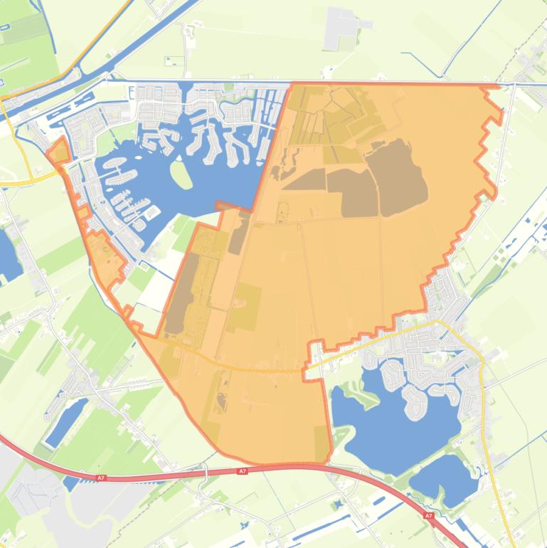 Kaart van de woonplaats Harkstede.