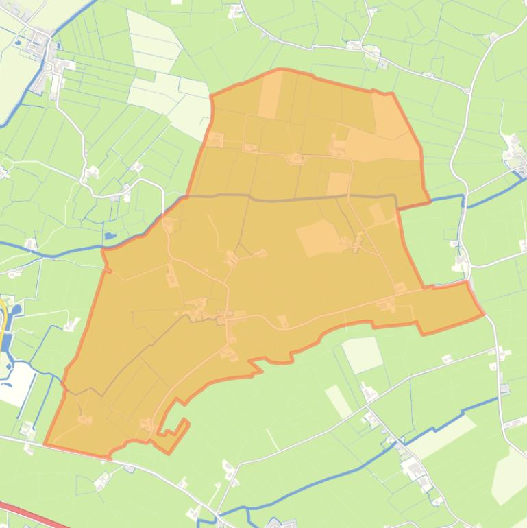 Kaart van de woonplaats Hartwerd.