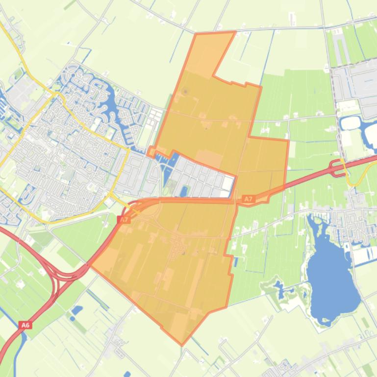 Kaart van de woonplaats Haskerhorne.