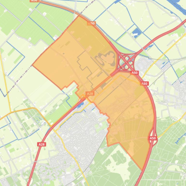 Kaart van de woonplaats Hattemerbroek.