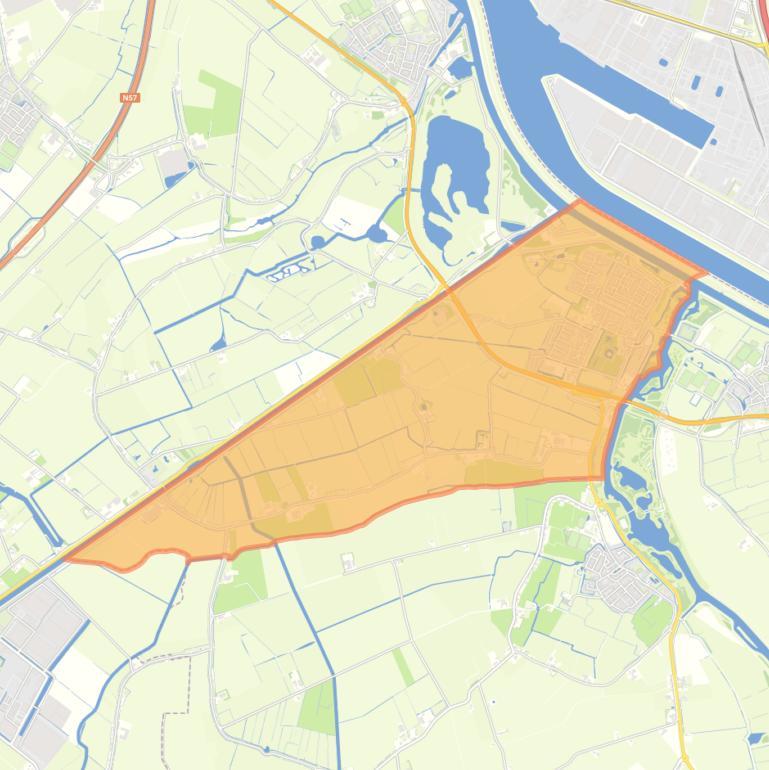 Kaart van de woonplaats Heenvliet.