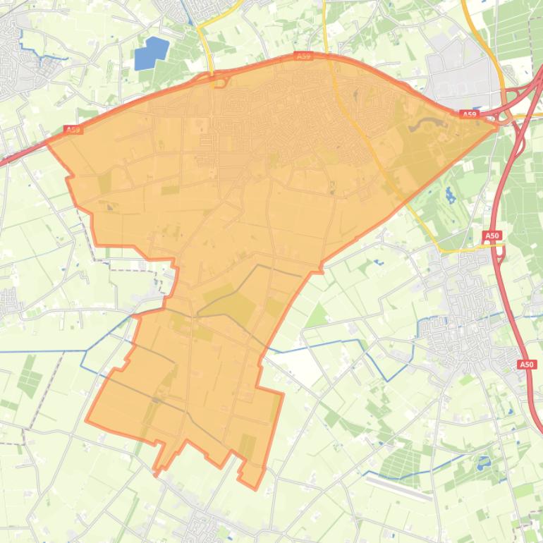 Kaart van de woonplaats Heesch.