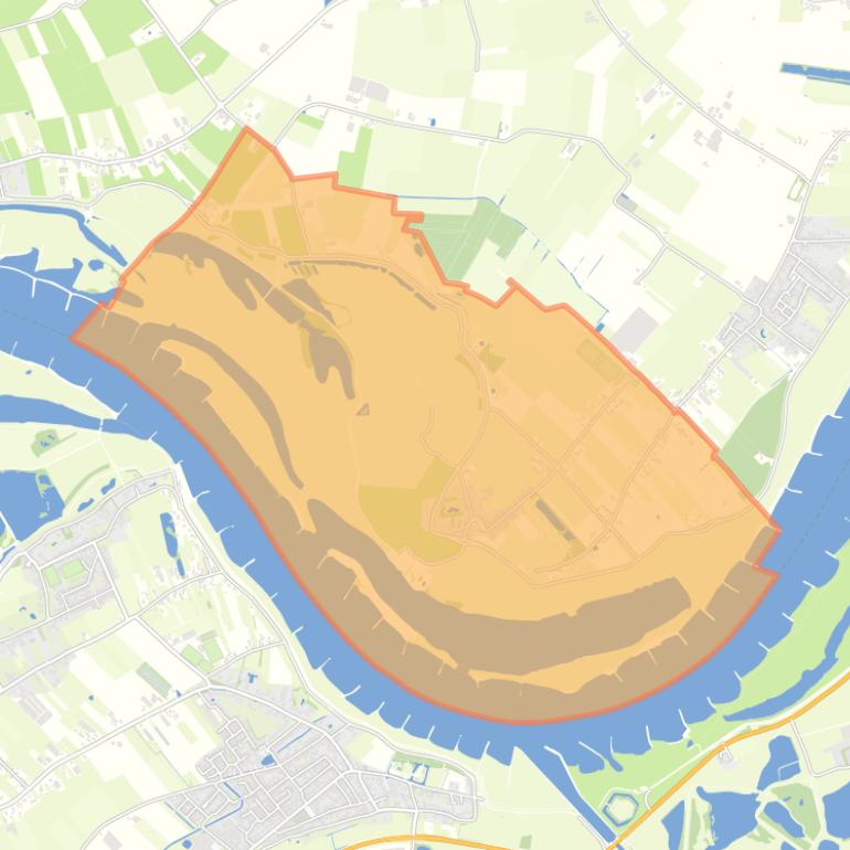 Kaart van de woonplaats Heesselt.