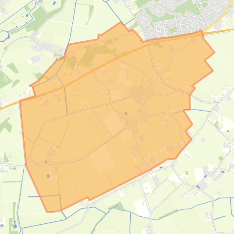 Kaart van de woonplaats Heide.