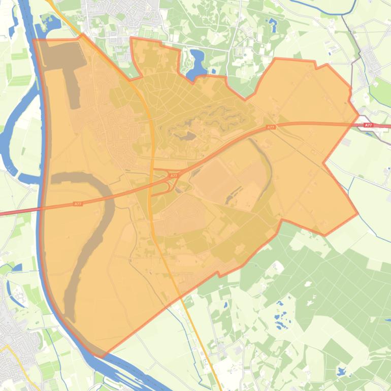 Kaart van de woonplaats Heijen.